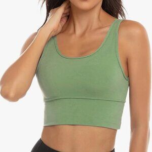 FORLAND Crop Top Sports Bras for Women - Womens Longline Sports Bra High Support